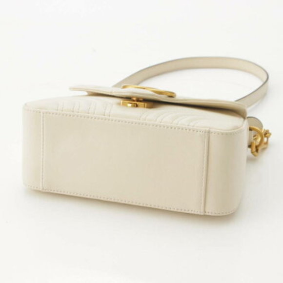 Gucci GG Marmont White Mini Top Handle Bag Ivory White - Picture 4 of 10